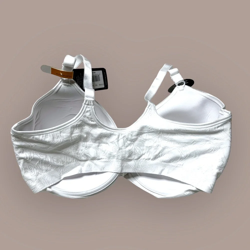 NWT Bali Cool Comfort Seamless Full Coverage Bra White Women’s 38DD